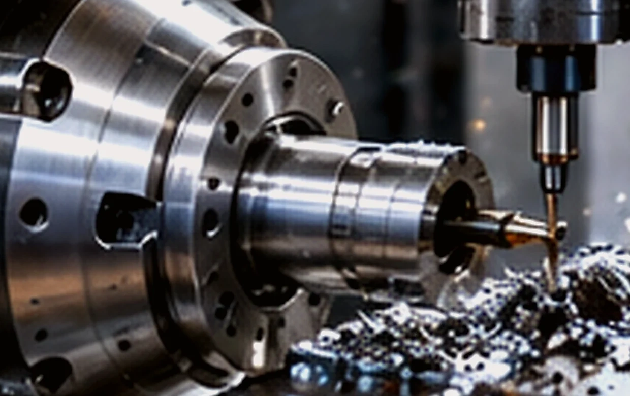 CNC machined shafts and sleeves