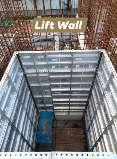Lift &amp; Water Tank Shutters aluminum formwork application