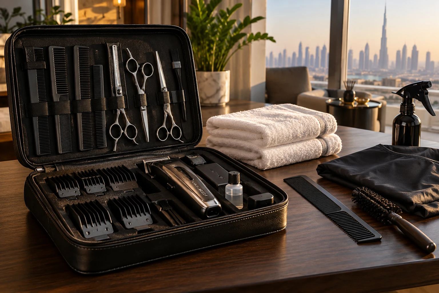 Grooming kit prepared for home services